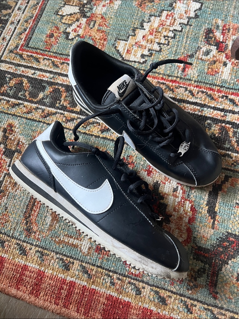 Nike Cortez Black and White Low-Top Sneakers